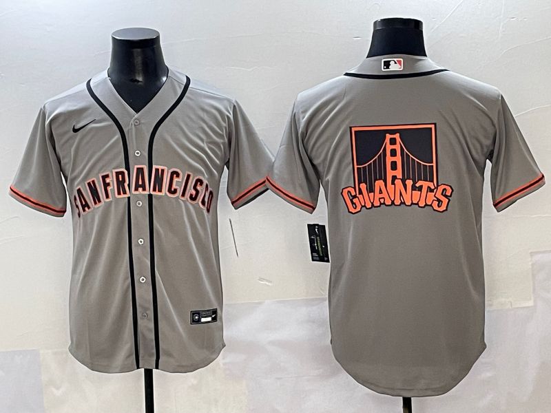 Men 2025 San Francisco Giants Blank Grey Game Nike MLB Jersey style 5